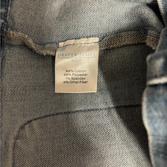 Draper James Light Blue Denim Jacket with Ruffle Detail - Picture 4 of 4